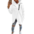 Plus-size relaxed half-zip pullover hoodie for women | Vania -1
