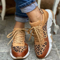 Comfortable chic leopard-print everyday trainers for women | Crissa -1