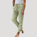 Lightweight drawstring summer trousers for women | Eleni