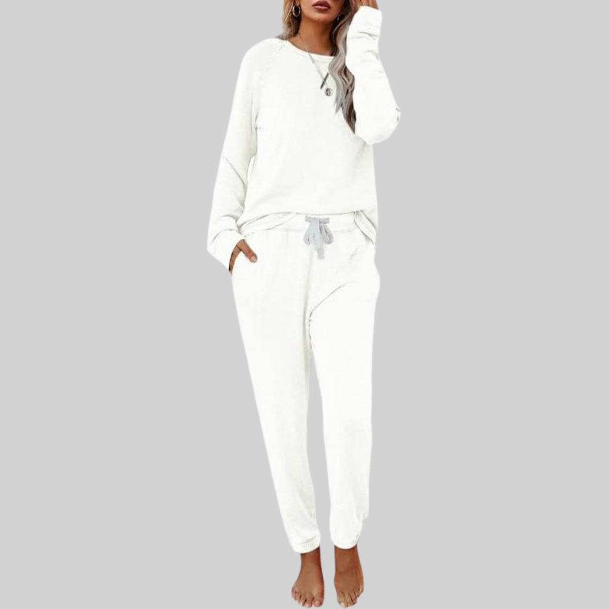 Casual long-sleeve sweatpants co-ord set for women | Jocelyn -2