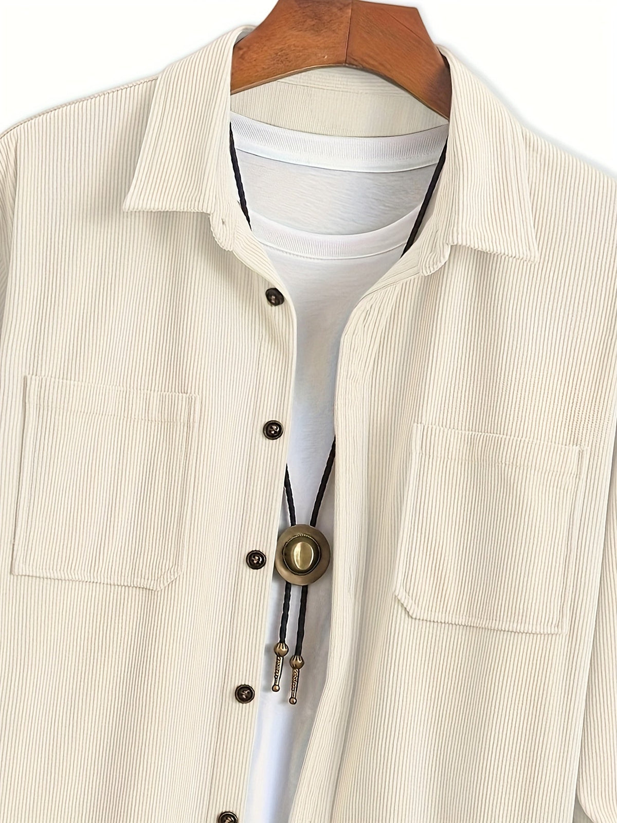 Classic textured cord everyday overshirt for men | Ellison -13