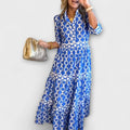 Midi dress with chain pattern for women | Juliette