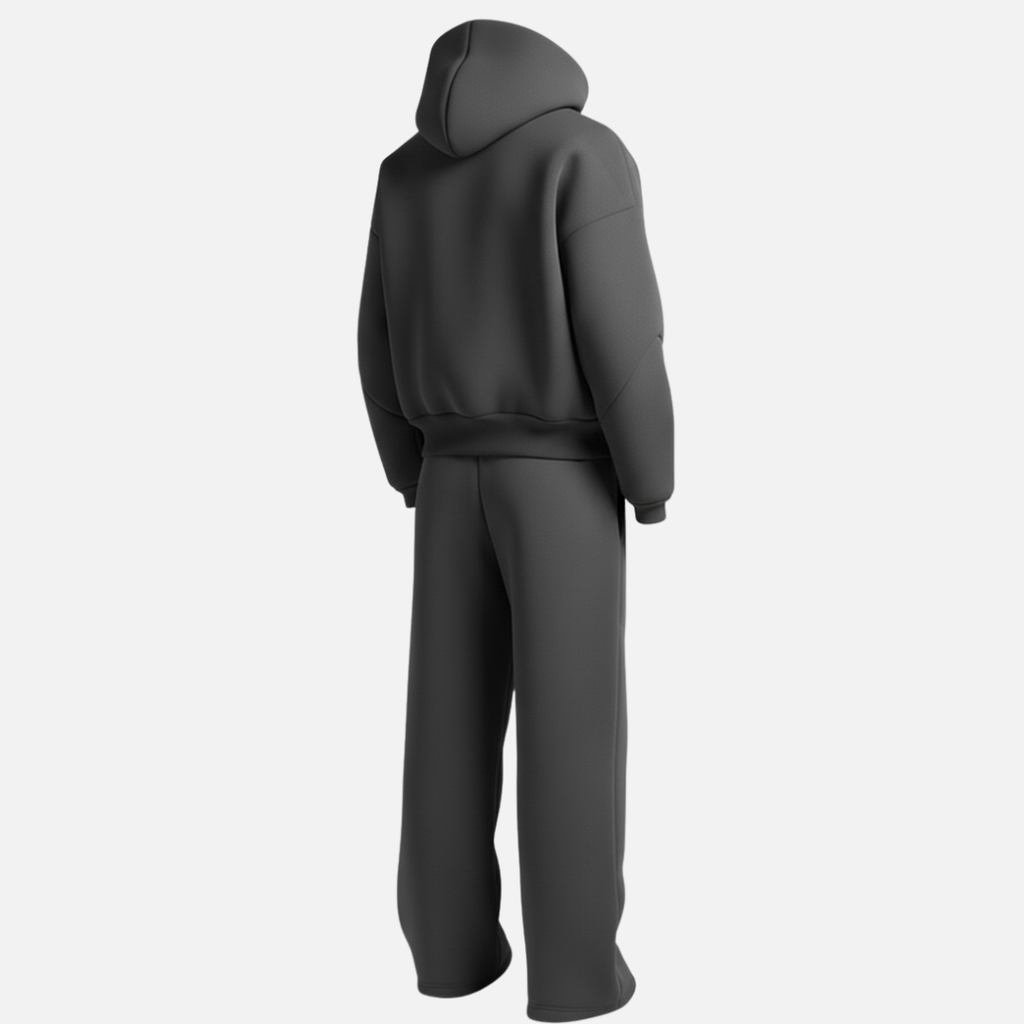 Oversized streetwear hoodie tracksuit set for men -7