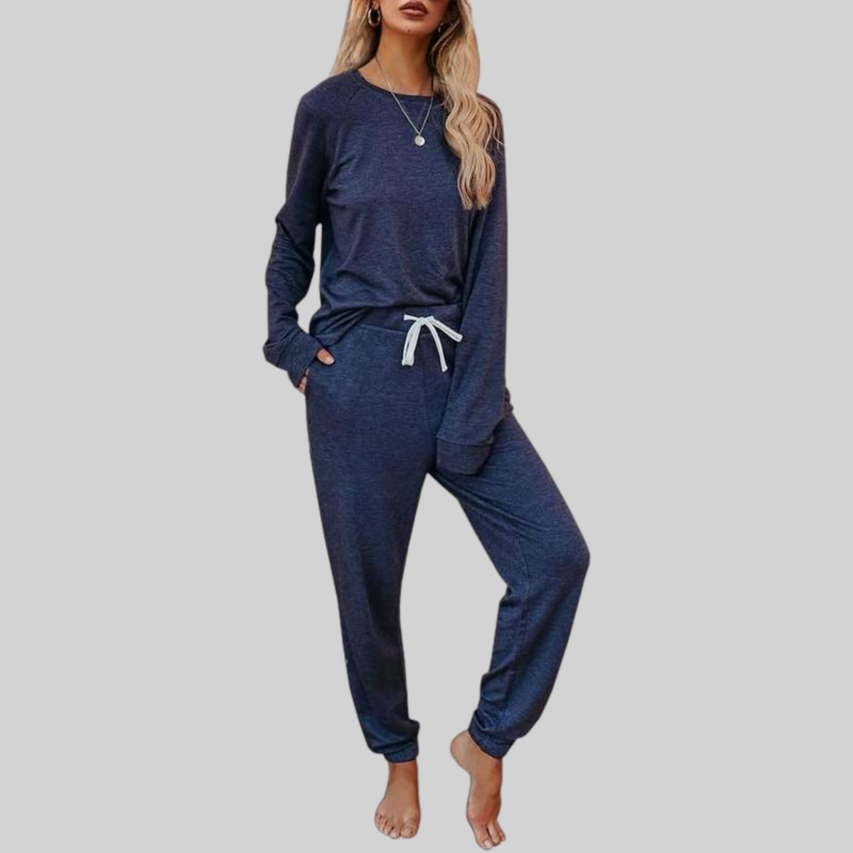 Casual long-sleeve sweatpants co-ord set for women | Jocelyn -5