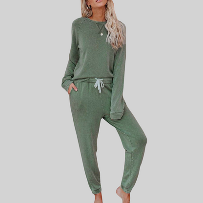 Casual long-sleeve sweatpants co-ord set for women | Jocelyn -6