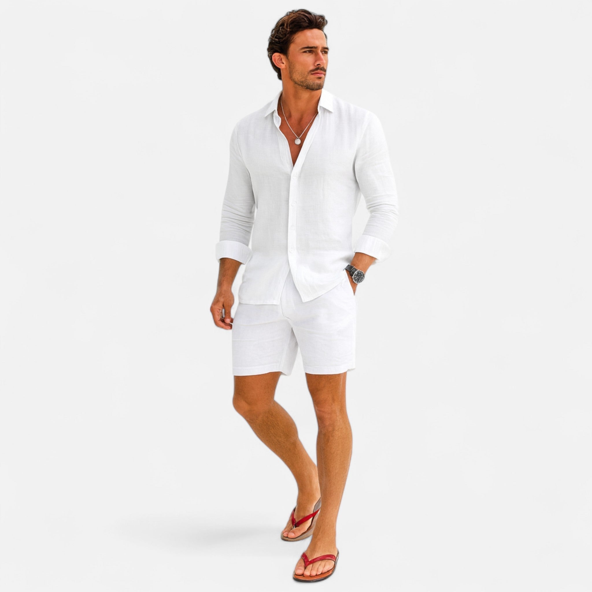 Classic linen heritage everyday shirt for men -9