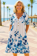 BreezeFlow midi dress for women | Florielle