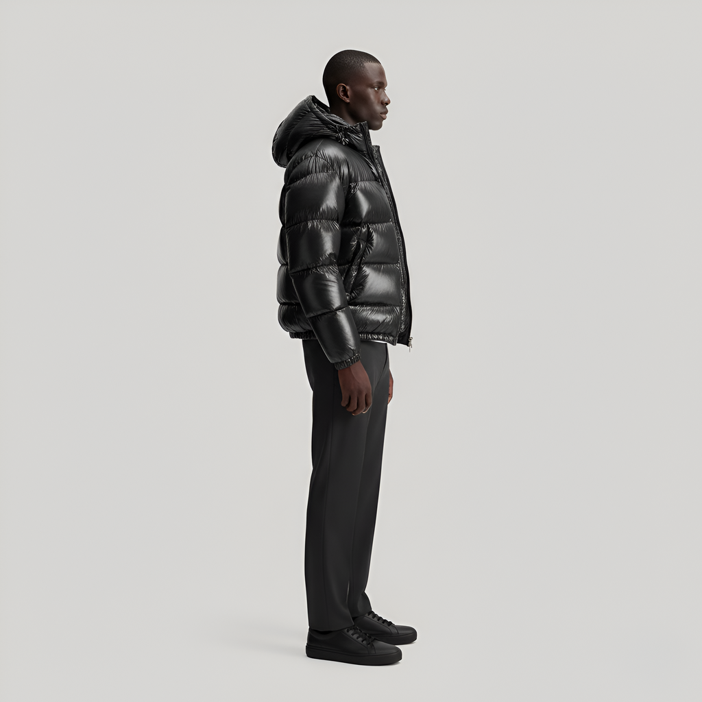 Padded hooded jacket for men | Valerios