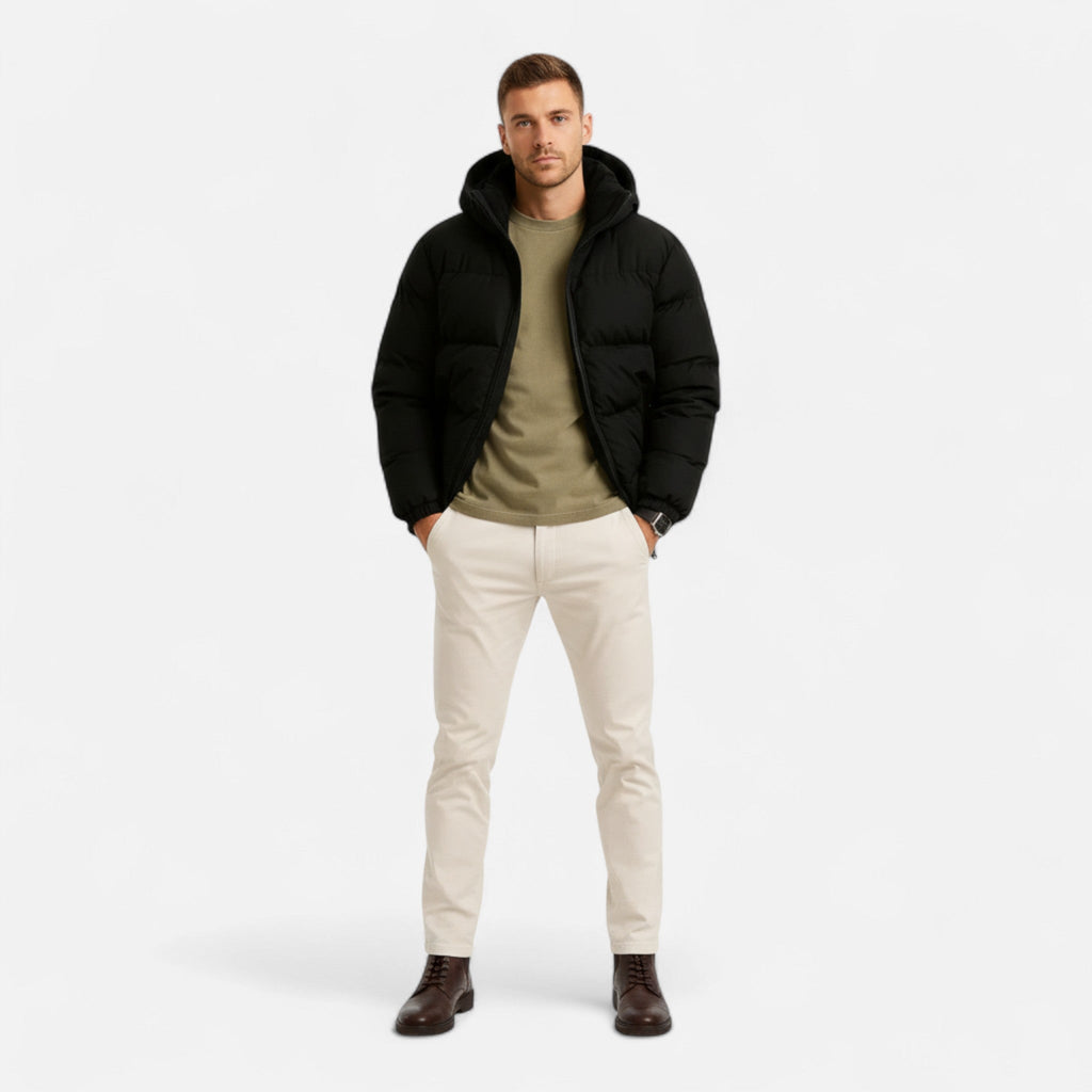 Lightweight hooded insulated puffer jacket for men -6