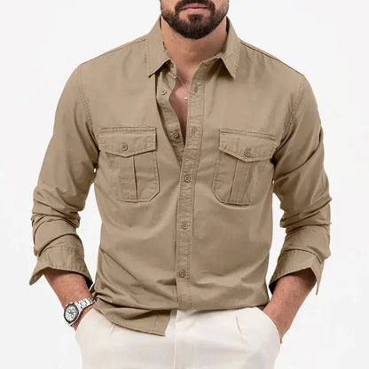 Casual long sleeve button-up shirt for men | Carter