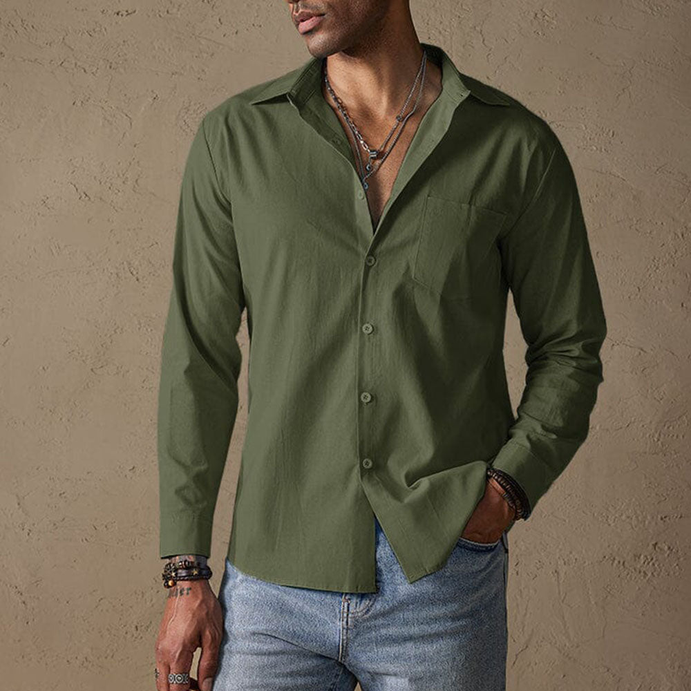 Casual shirt with traditional collar for men | Matteo