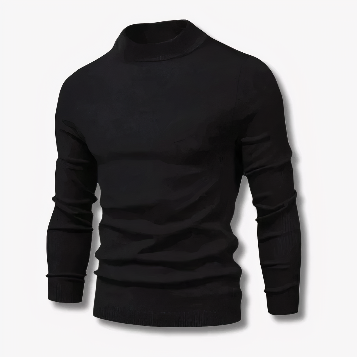 Classic slim-fit turtleneck autumn jumper for men -2