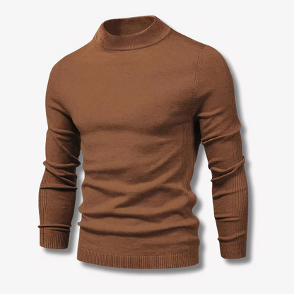 Classic slim-fit turtleneck autumn jumper for men -5