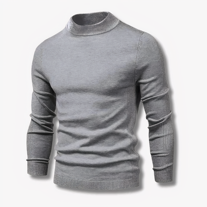 Classic slim-fit turtleneck autumn jumper for men -1