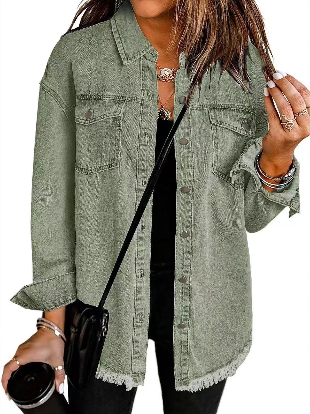 Classic signature denim everyday jacket for women | Katja -4