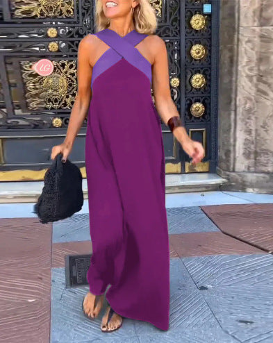 Elegant crossover-cut everyday dress for women | Miranda -4