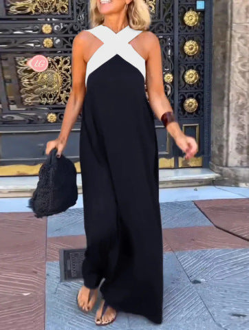 Elegant crossover-cut everyday dress for women | Miranda -8