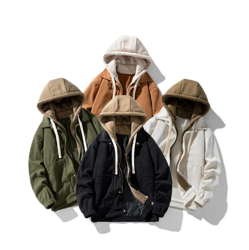 Hooded corduroy jacket for men | Heritage Corduroy
