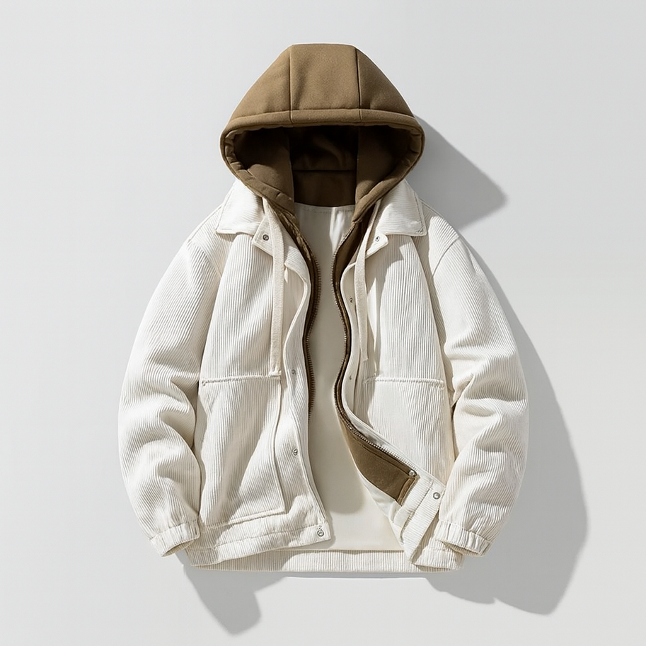 Hooded corduroy jacket for men | Heritage Corduroy