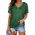 Classic V-neck loose-fit everyday shirt for women | Eily -2