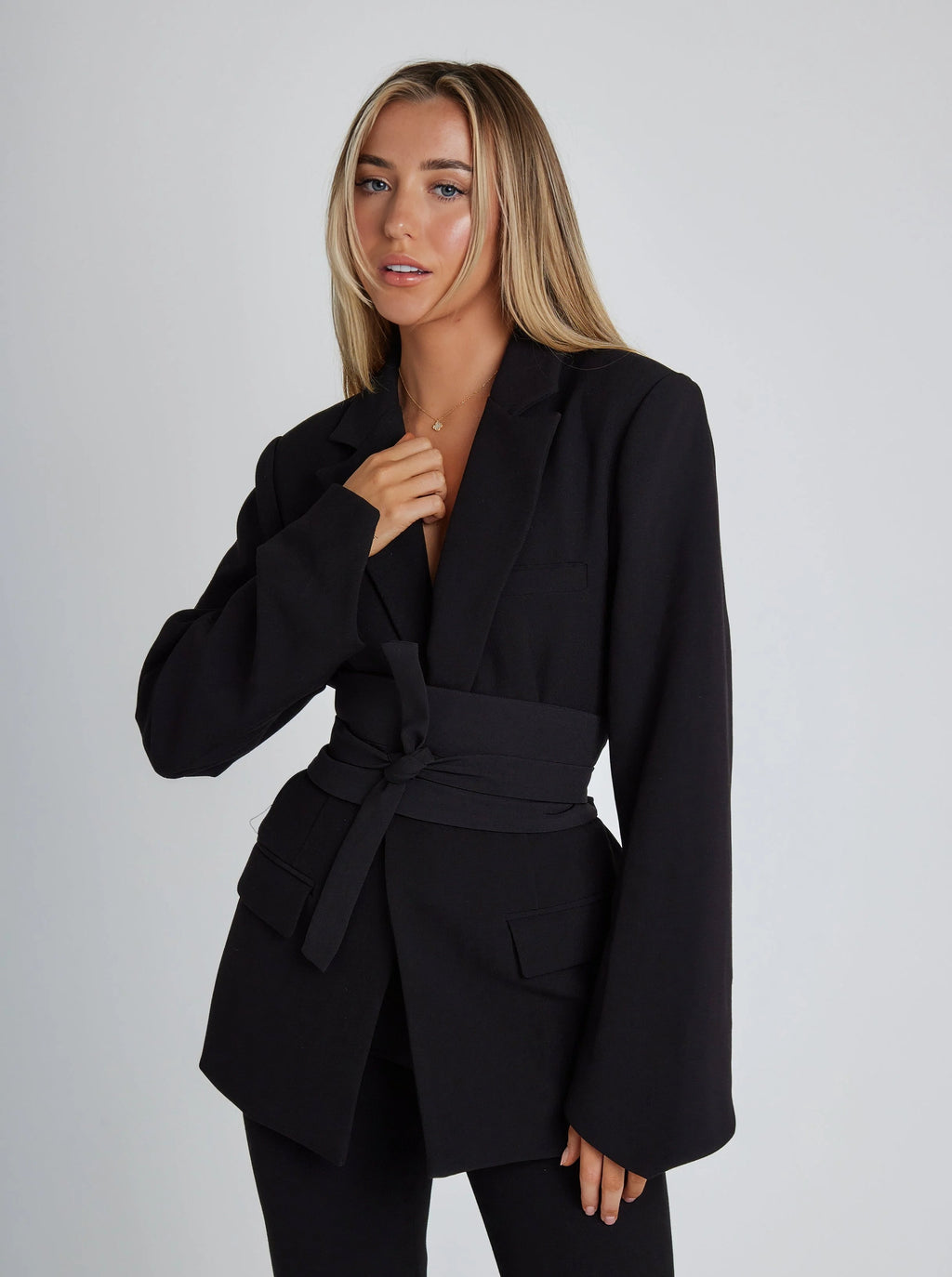 Belted blazer for women | Elodie