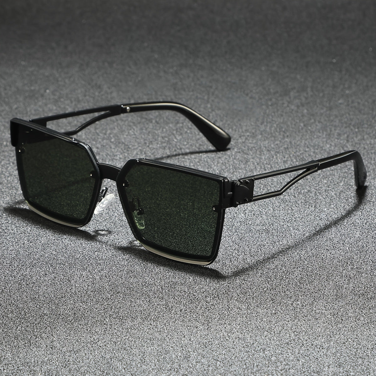 Classic retro half-frame everyday shades for men | Viridian -3