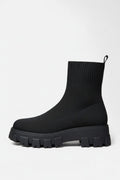 Thick-soled ankle boots with round-toe silhouette for women | Caurelle