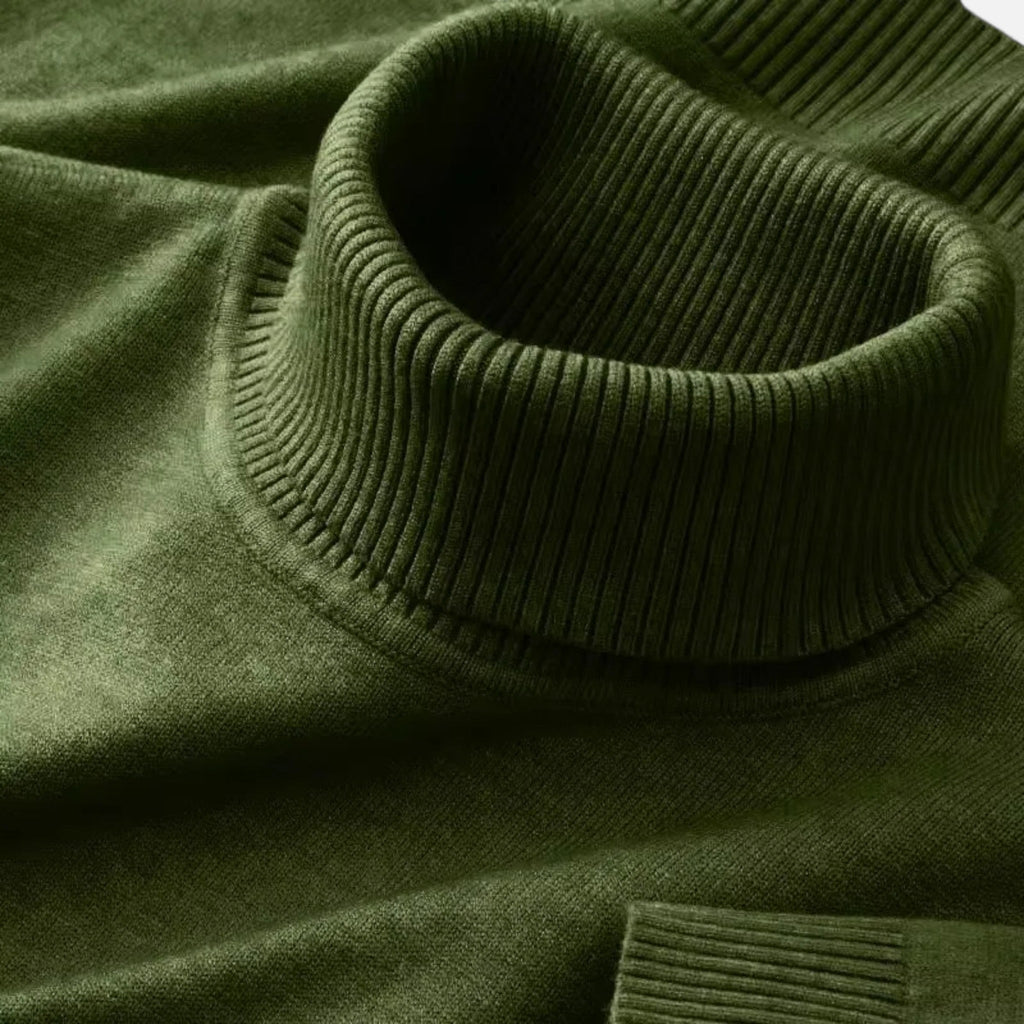 Classic knitted turtleneck sweater for men -9