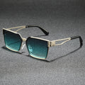 Classic retro half-frame everyday shades for men | Viridian -1