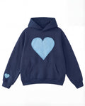Oversized heart design cosy pullover for women | Candace -1