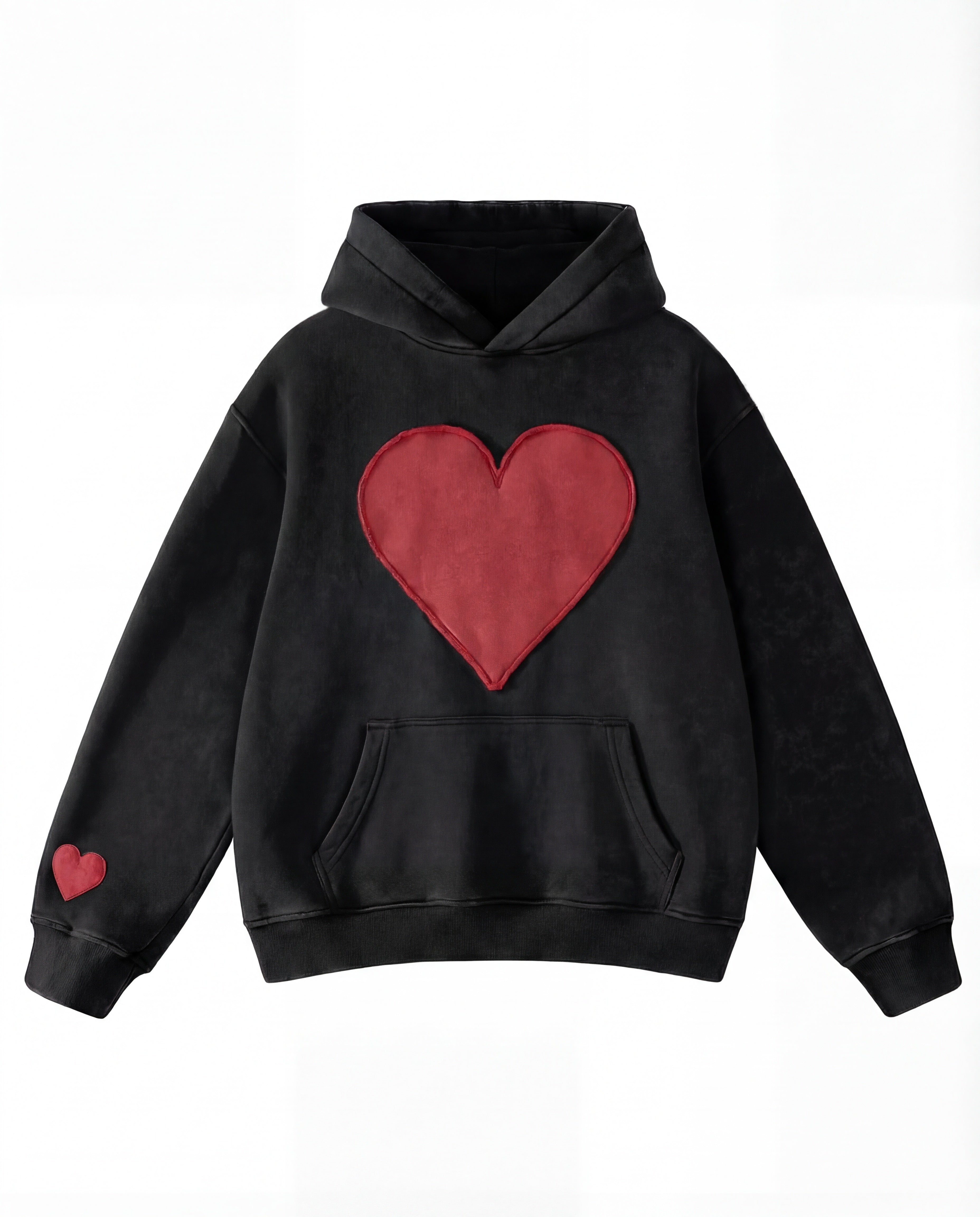 Oversized heart design cosy pullover for women | Candace -3