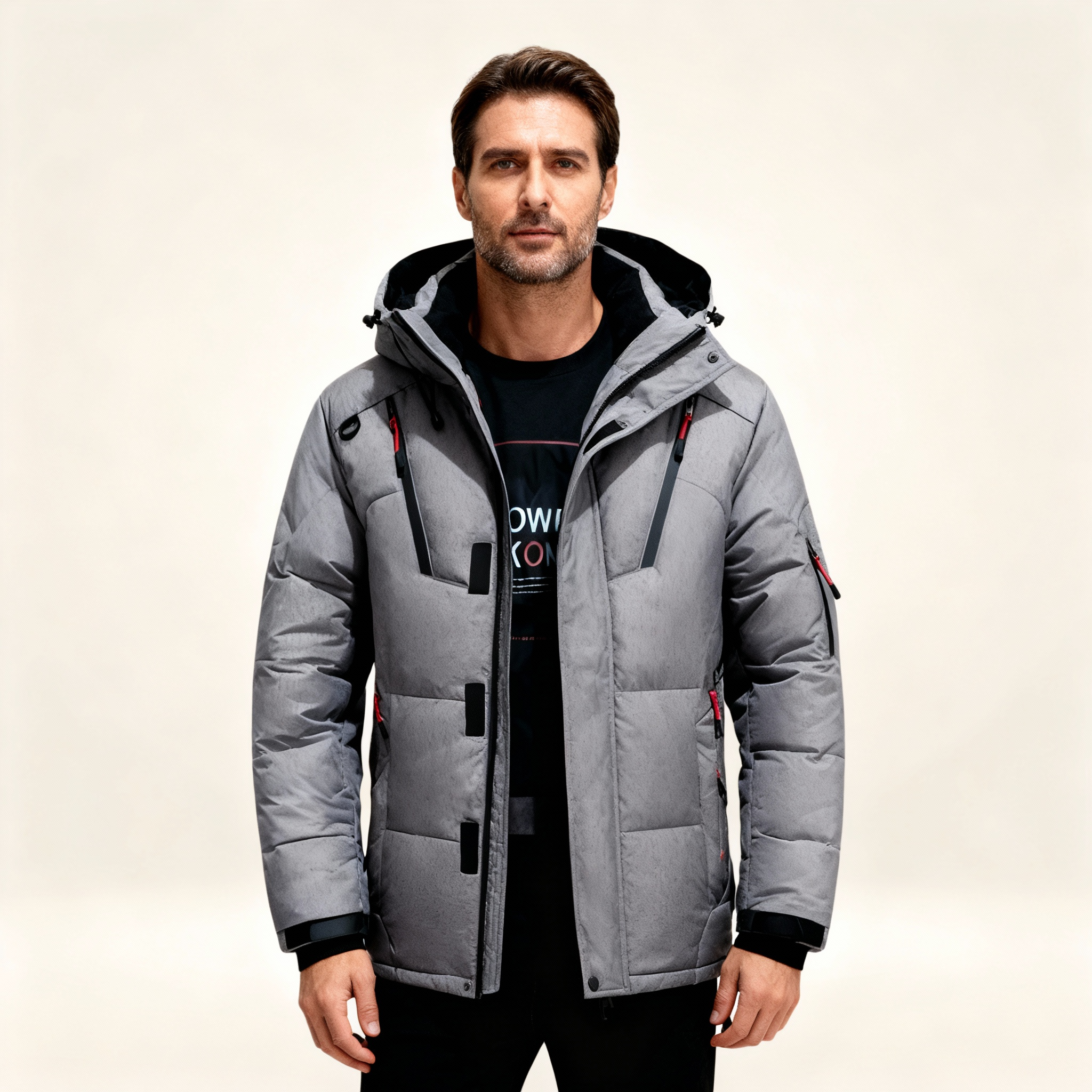 Warm thick fleece-lined winter parka for men | Nordfall -12