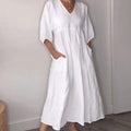 Comfortable chic V-neck everyday dress for women | Wylla -2