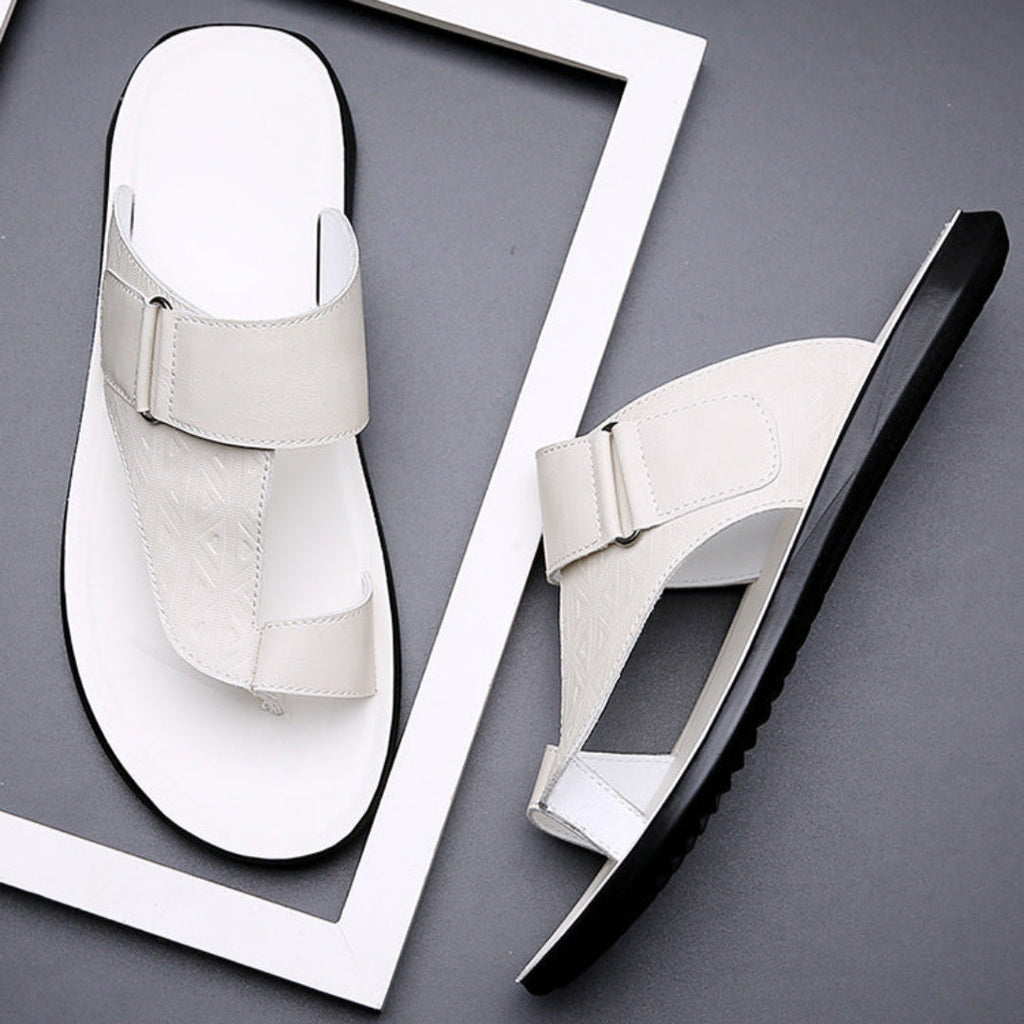 Classic leather everyday summer sandals for men | Ashmere -11
